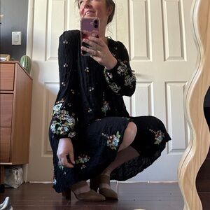 •Free People Embroidered Dress